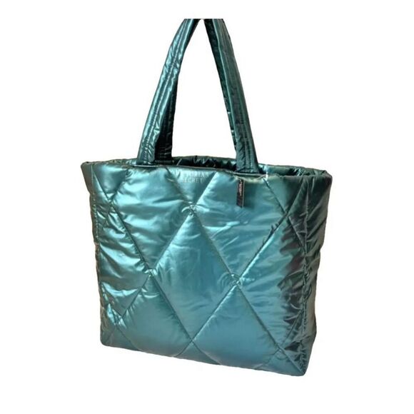 Victoria's Secret Handbags - Victoria’s Secret metallic teal puffer tote